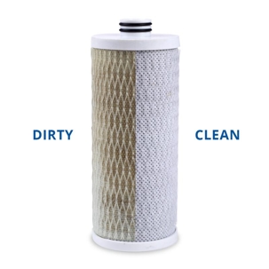 Dirty vs clean water filter
